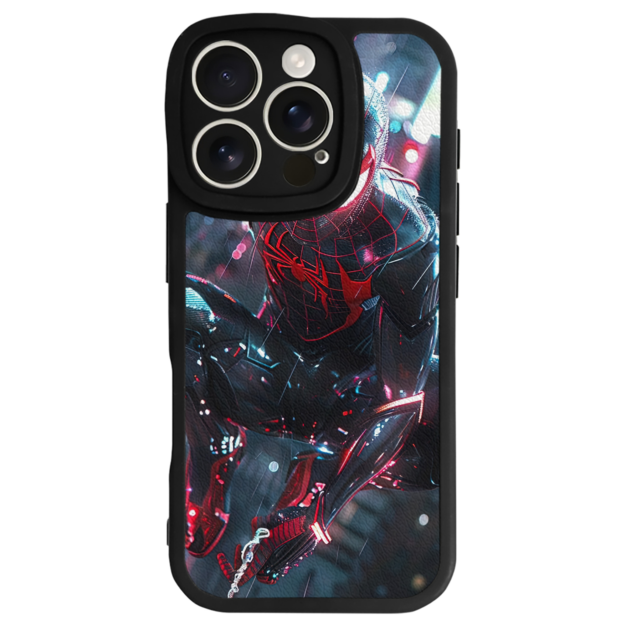 Spider Man スパイダーマン 【iPhone 16シリーズ対応】シリコンスマホケース（レザー調） 材質：シリコン